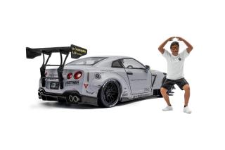 Nissan GT-R (R35) W/ Liberty Walk Body kit 2.0 2024 mit Figur - S1805821  Solido 1:18 Metallmodell
